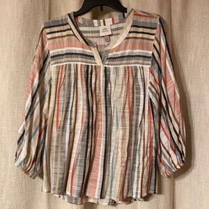Knox Rose Peasant Top, Size Medium.